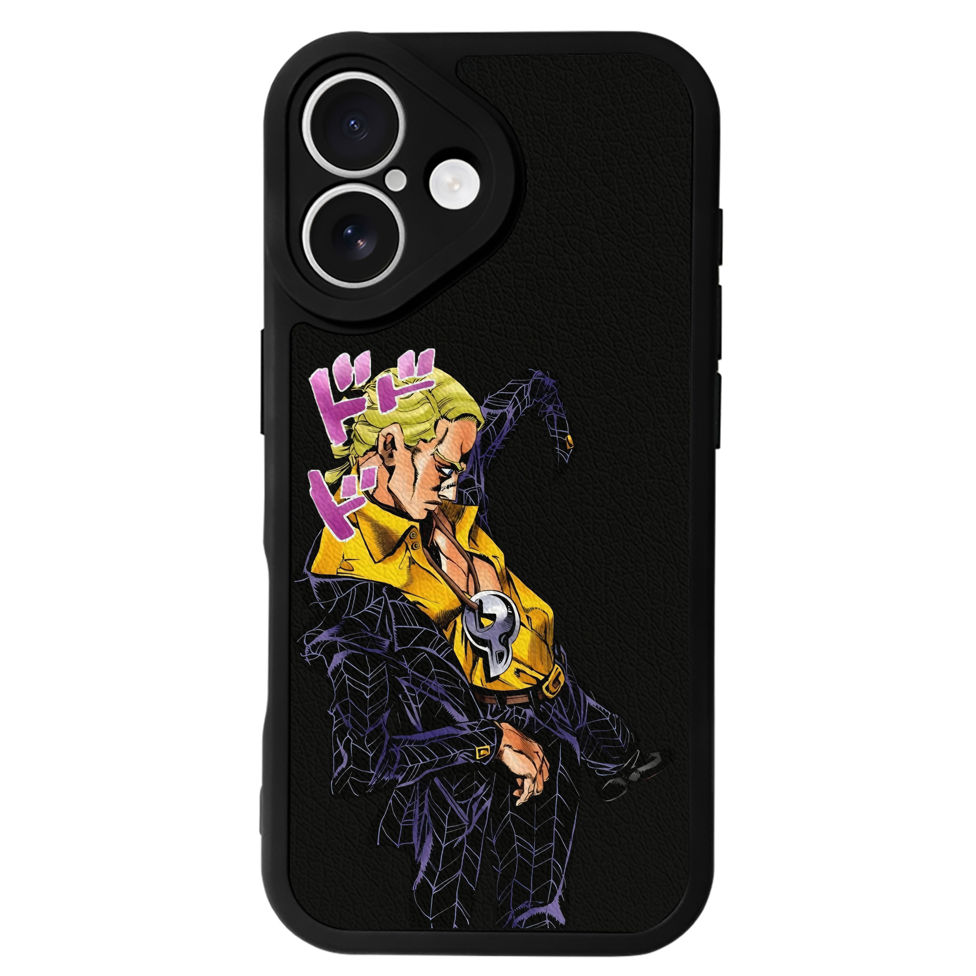 （画像用） ジョジョの奇妙な冒険 プロシュート JoJo's Bizarre Adventure Prosciutto 【iPhone 16シリーズ対応】シリコンスマホケース（レザー調） 材質：シリコン